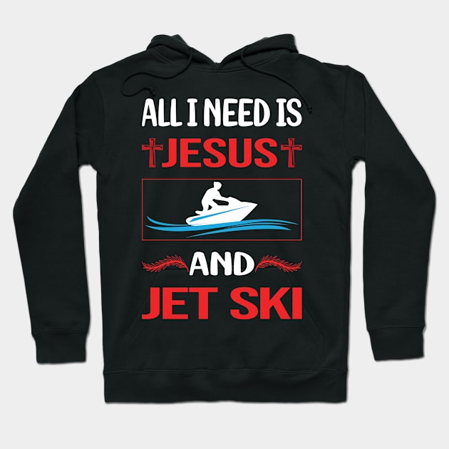 Funny Jesus Jet Ski Hoodie by lainetexterbxe49